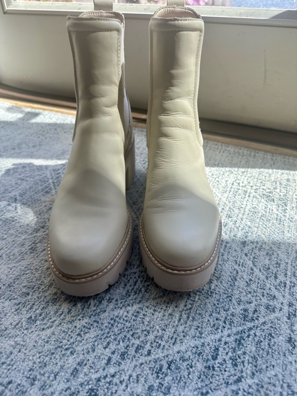 Dolce Vita Cream Platform Chelsea Boots - Women's Stylish Ankle Boots